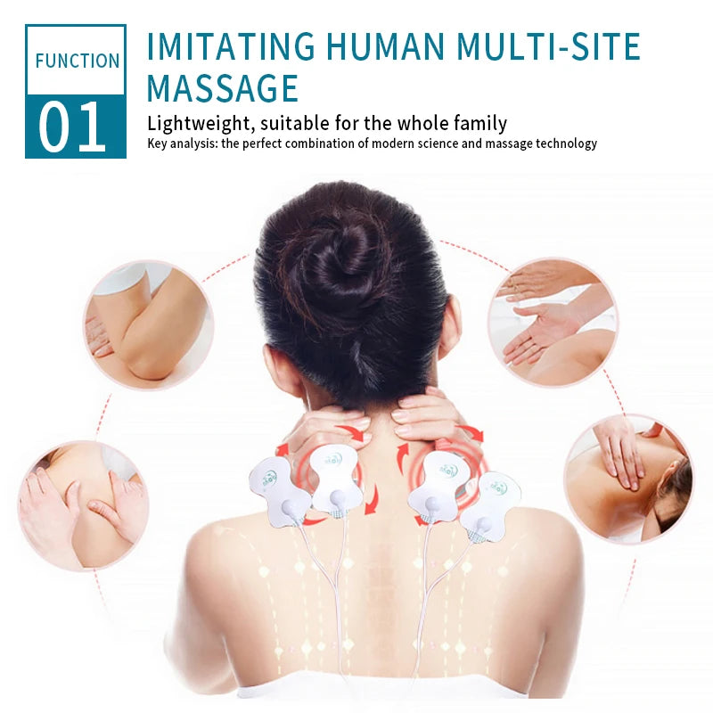 Tens Machine Physiotherapy Electronic Pulse Muscle Stimulator Relax Neck Back Shoulder Hand Pain Relief Electrotherapy