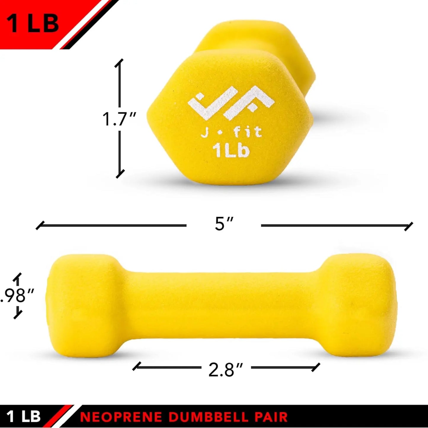 Neoprene Dumbbell, 1 lbs (Pair)