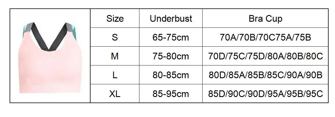 Sports Bra for Women Gym Seamless High Impact Sports Bra Yoga Fitness Top Female Underwear Push-up bra Sportswear bralette